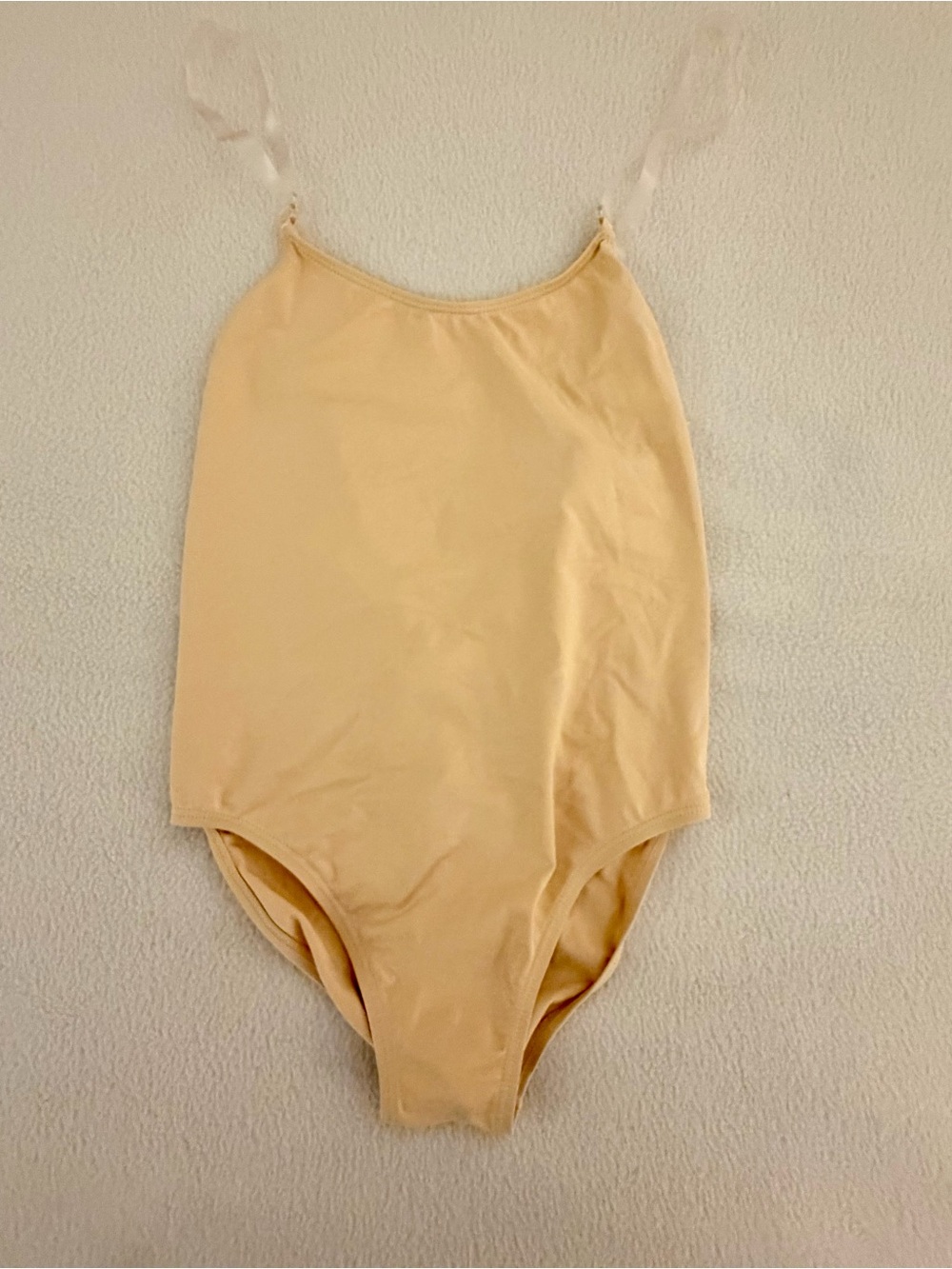 Capezio Nude Body Suit with Clear Straps